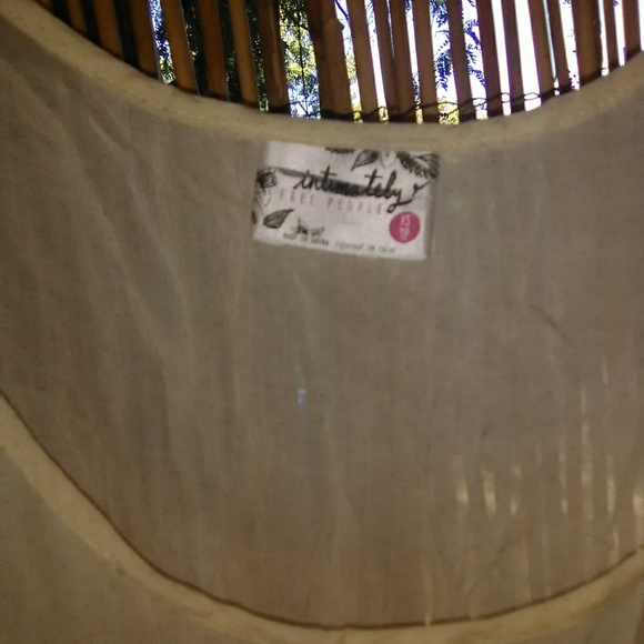 Free People voile and lace trapeze slip ivory tea - Picture 7 of 7